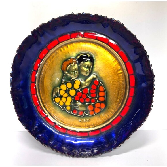 VTG Carlo Monti's Mother’s Day Plate 1973  #1983/2000 Hand Enameled on Copper - Picture 1 of 9